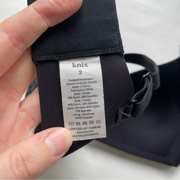 Knix Wing Woman Contour Bra Black Floral Lace Size 2 (36A) - Picture 7 of 7